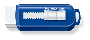 Staedtler Eraser PVC-fri med tryckfunktion blå/vit